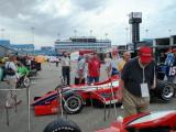 Getting a closer look at a racecar.
